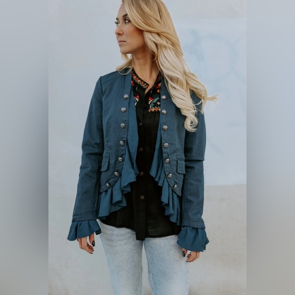 Free People ruffles romance jacket, small - Picture 6 of 9